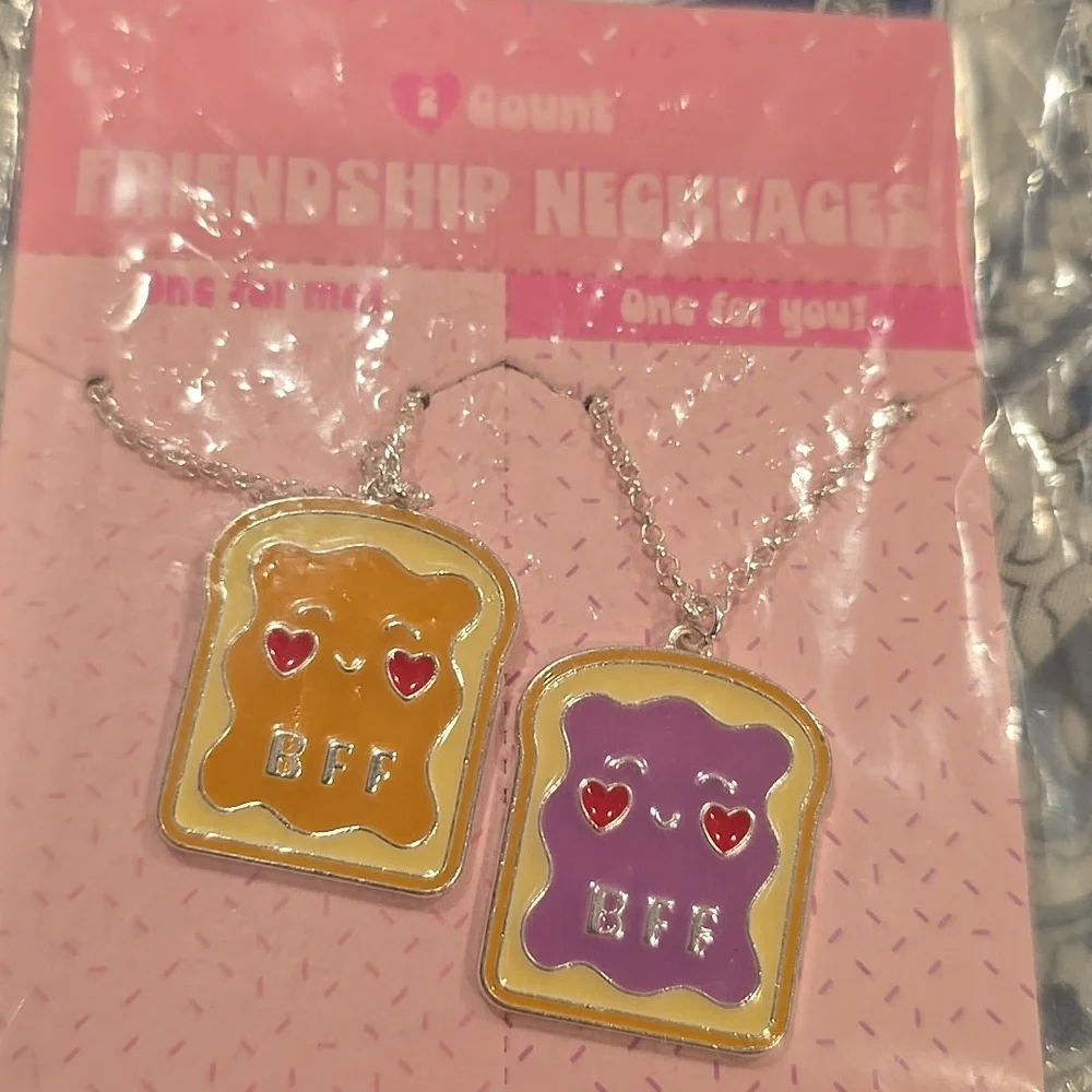 ❤️10/$13 New Peanut Butter Jelly Friendship Necklaces Valentines Day